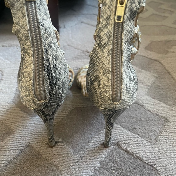 Snakeskin Gladiator Heels - Picture 3 of 7